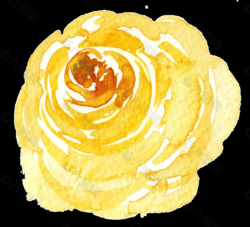 黄光花蕊卡通透明素材