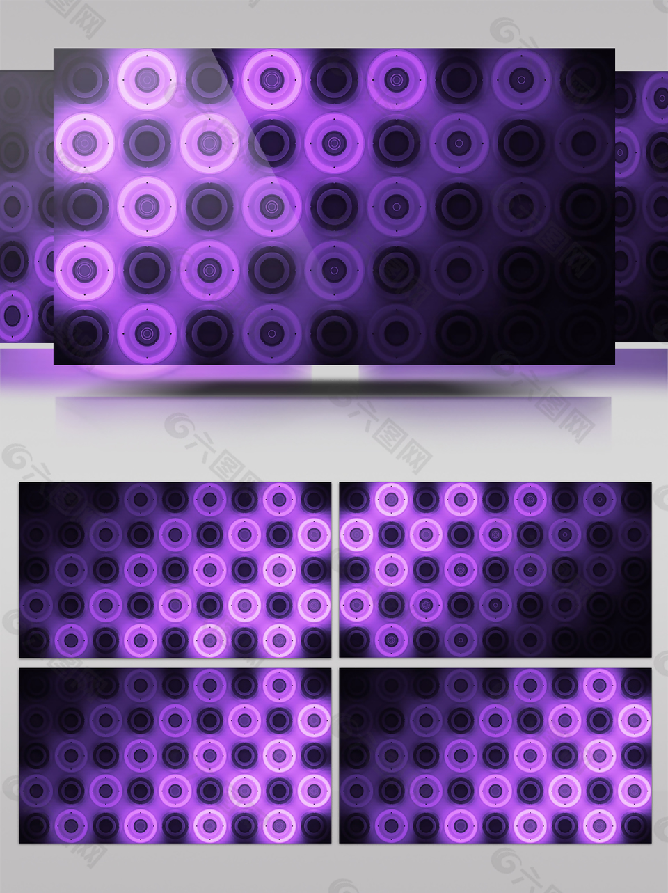 暗影紫色圆圈粒子视频素材