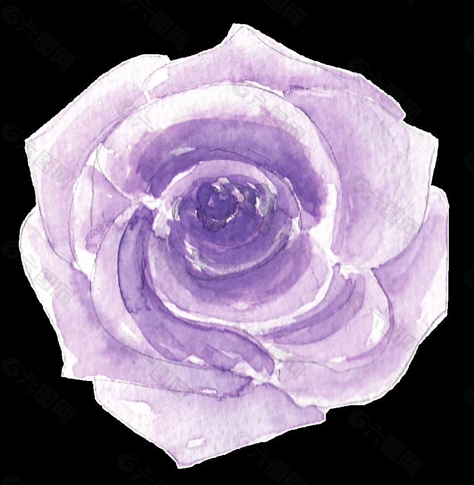 紫馨花蕊卡通透明素材