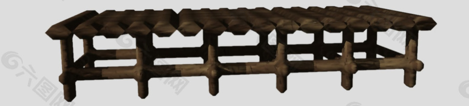 深褐色观景栈道图片免抠psd透明素材