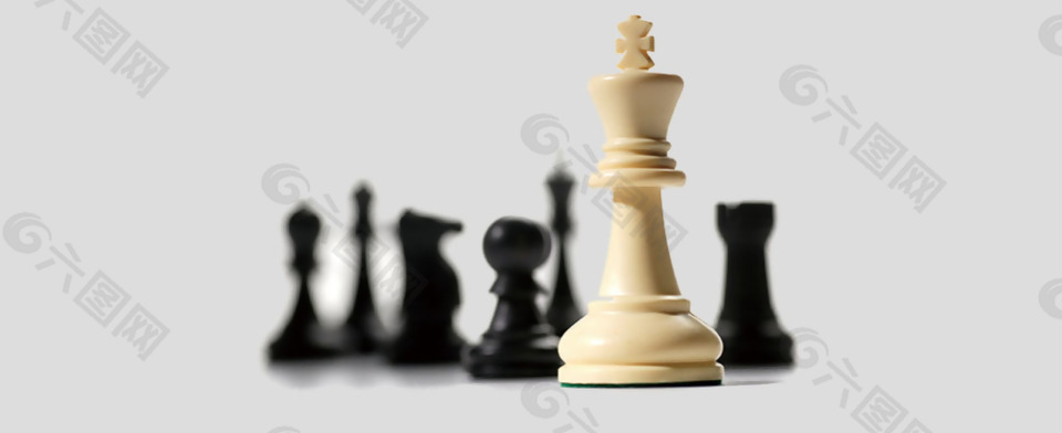 国际象棋黑白棋子免抠psd透明素材