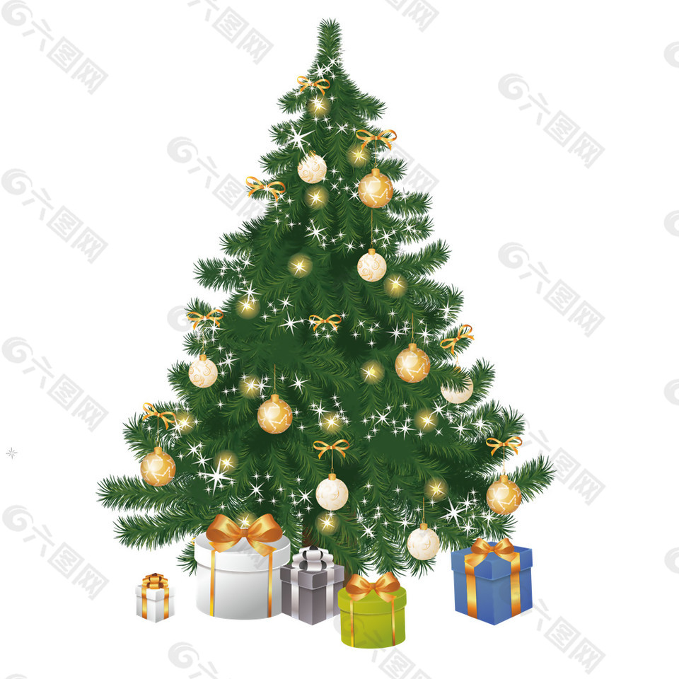 圣诞礼物圣诞树免抠元素