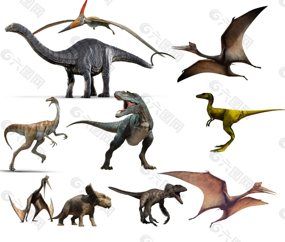 上古神话恐龙png元素素材