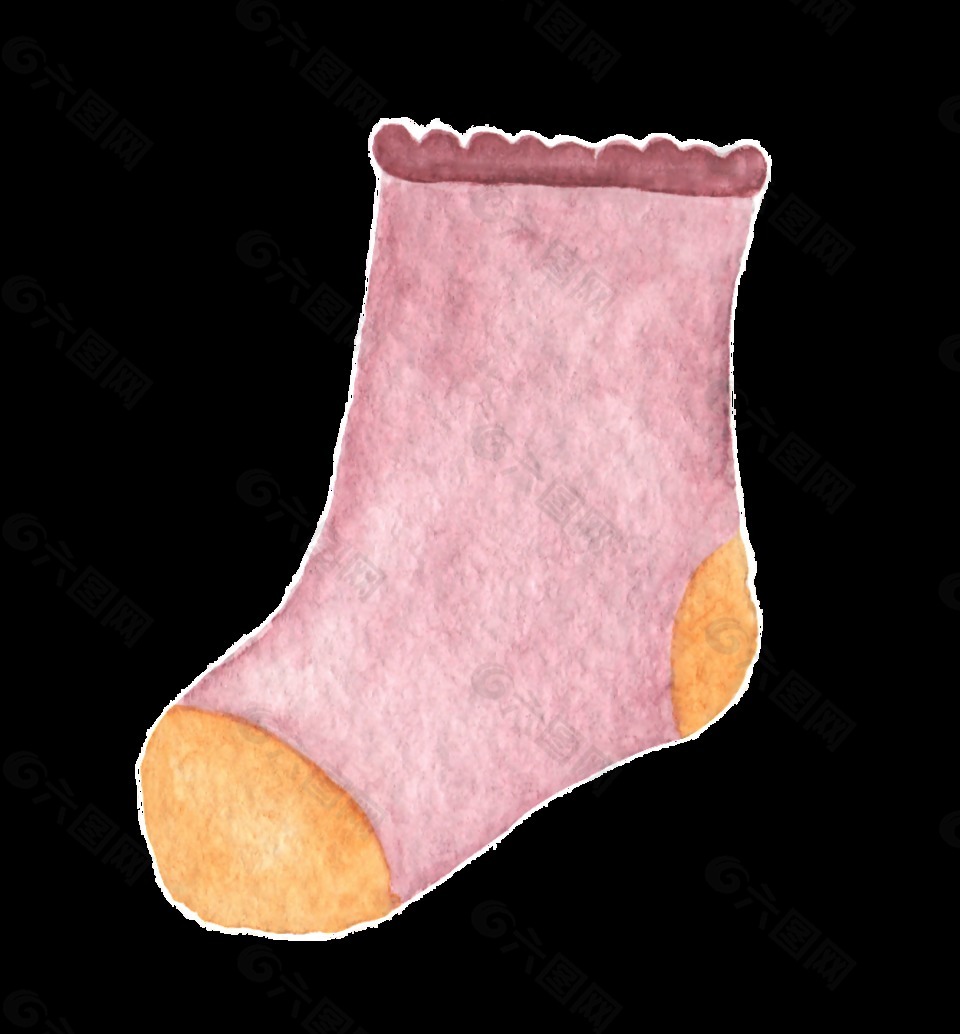 粉色袜子卡通透明素材