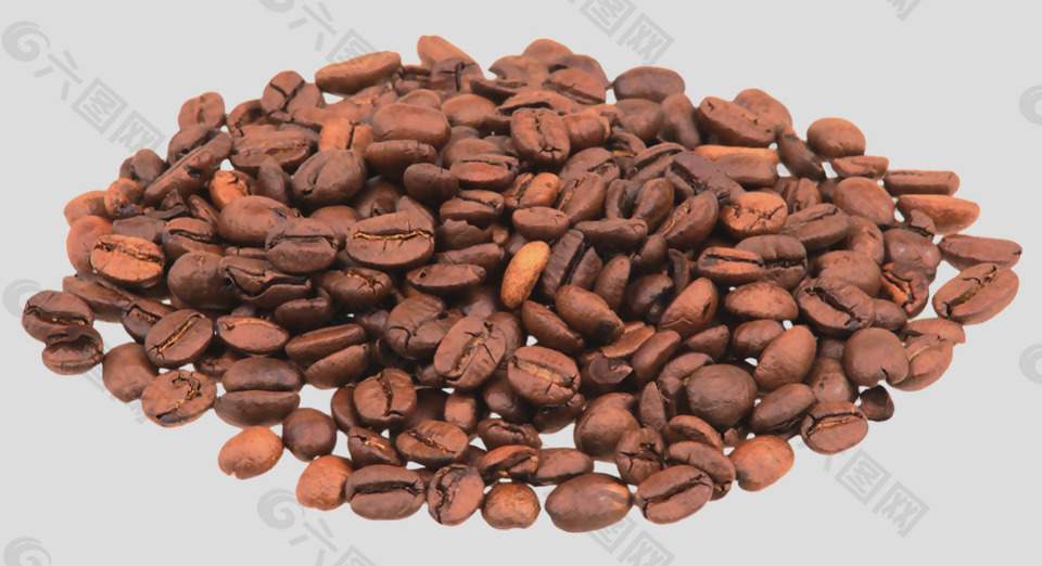 棕红色漂亮咖啡豆免抠psd透明素材