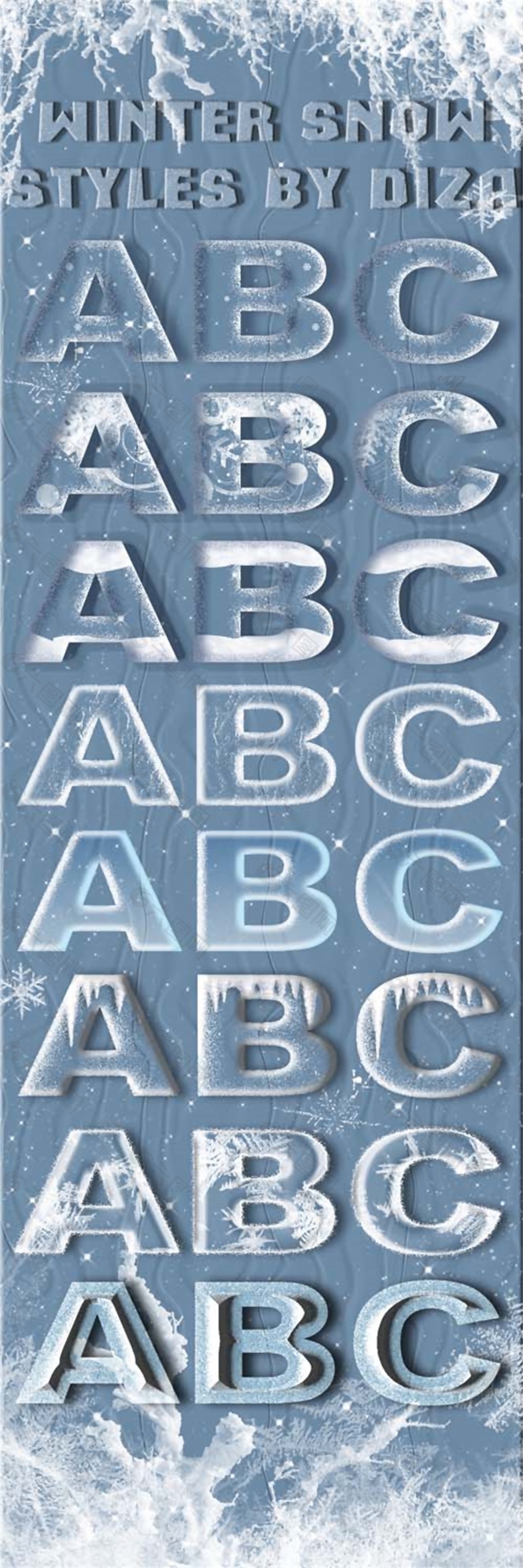 雪天下不同形态ABCpsd源文件