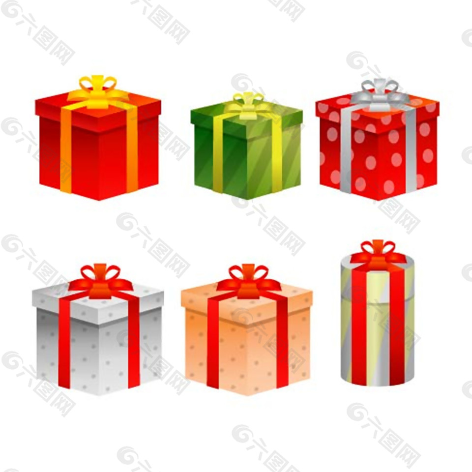 多款圣诞节礼盒元素设计