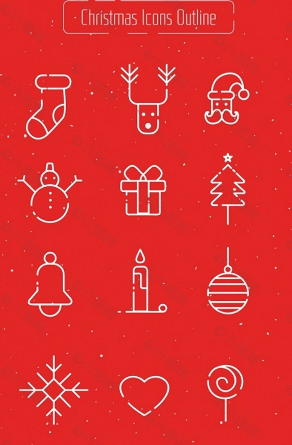 圣诞节红色符号矢量素材