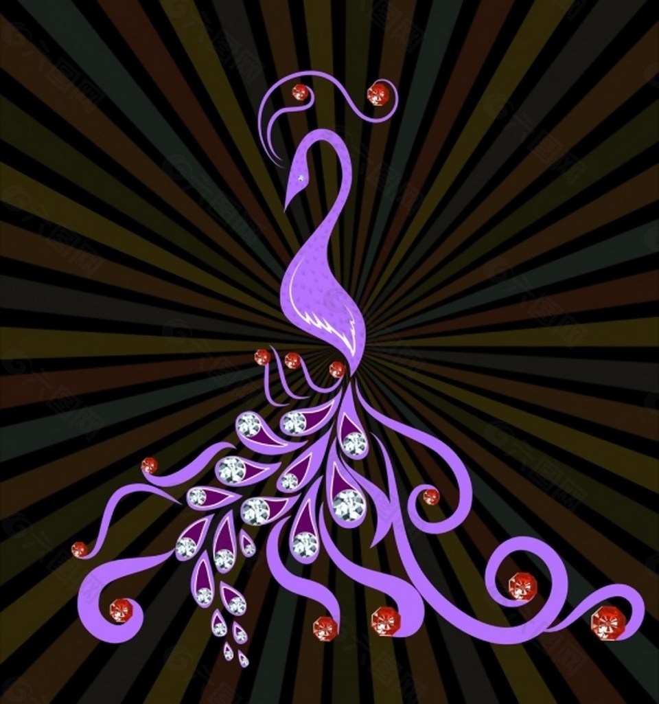 几何凤凰矢量素材