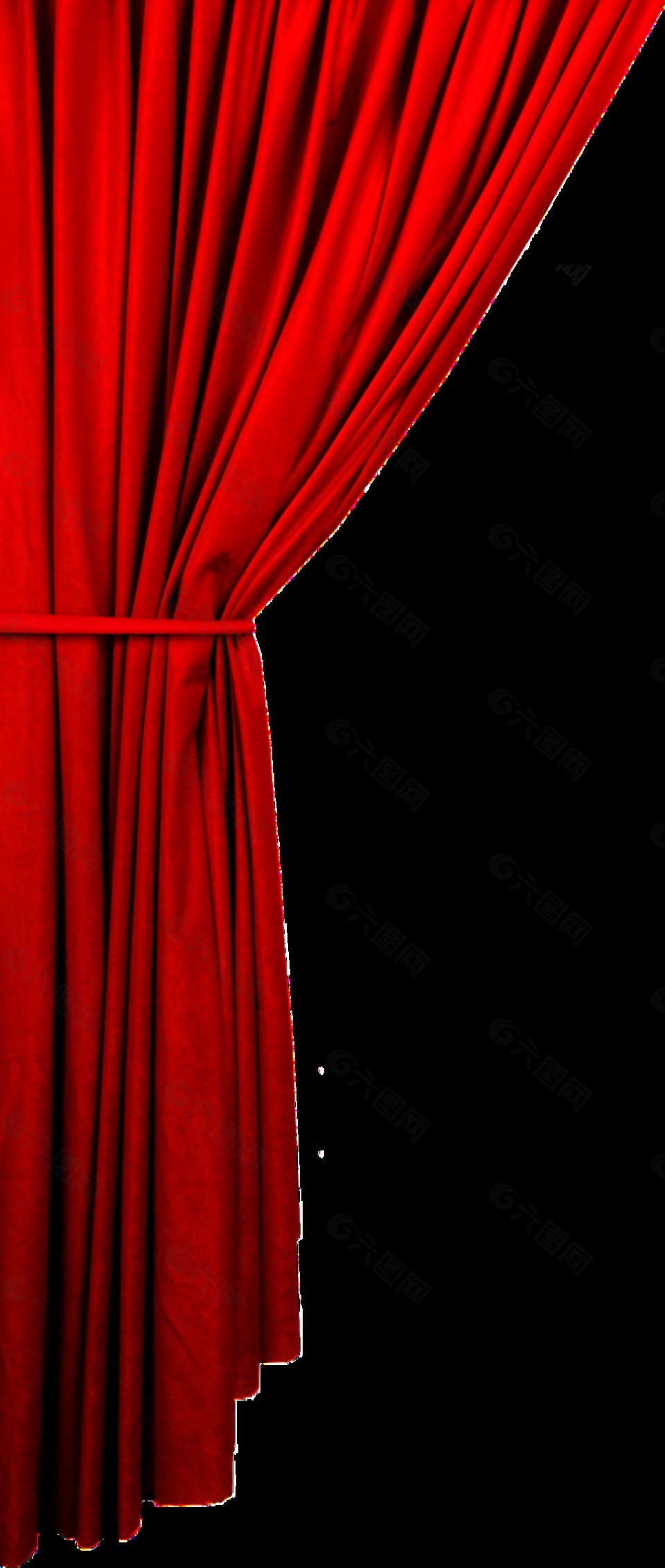 红色窗帘贴图图片