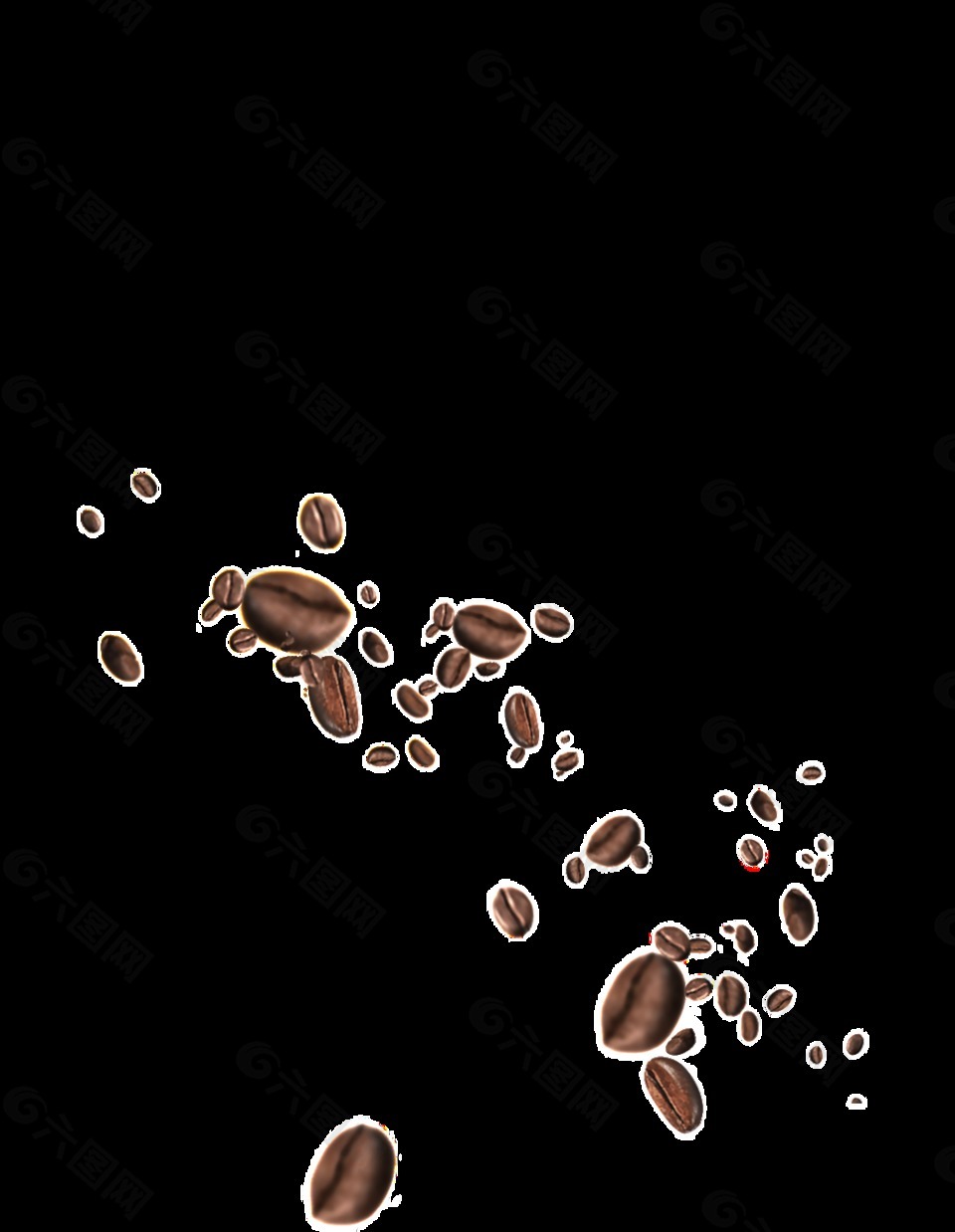 咖啡豆透明素材