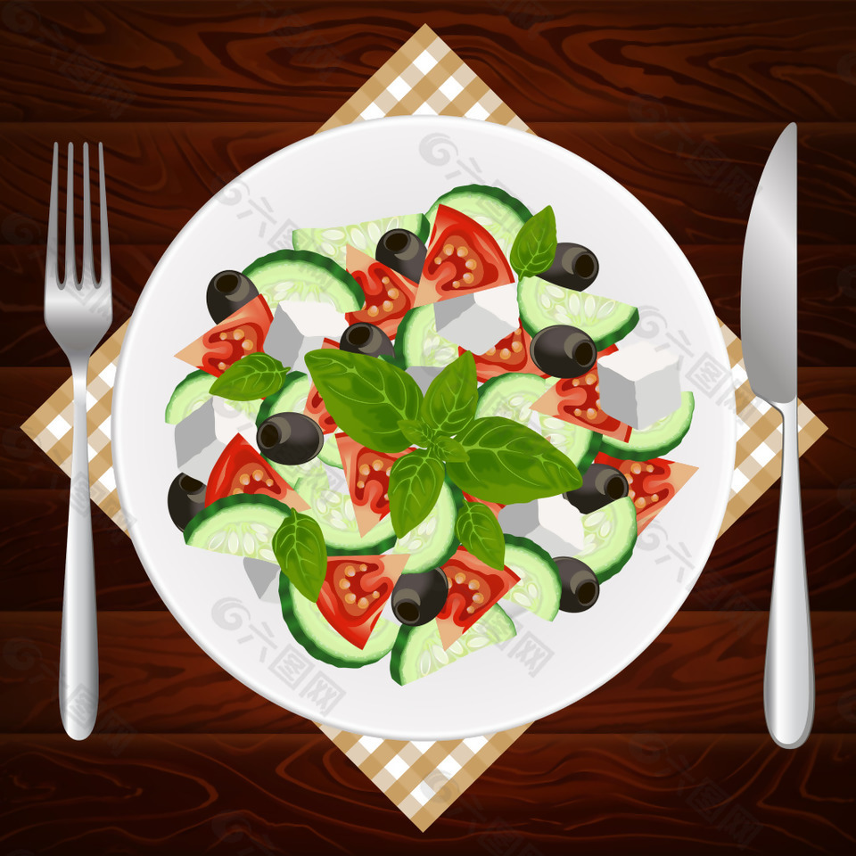 营养健康的蔬菜沙拉