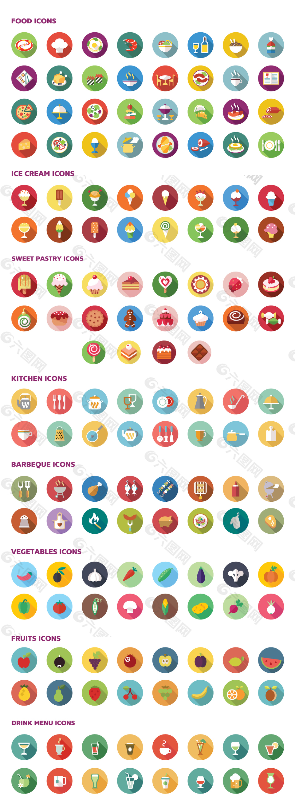 多款厨房图标icon