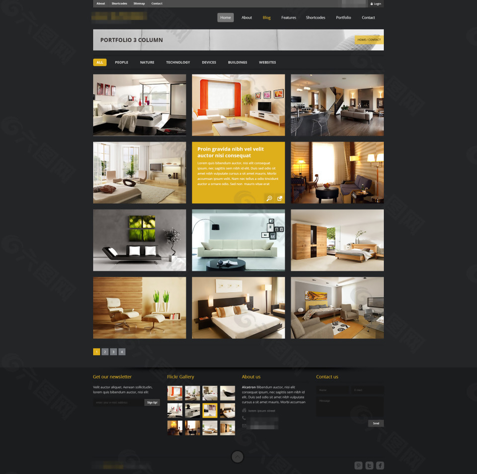 黑色的家居家具网站之案例展示