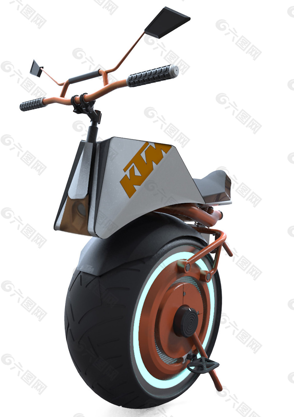 酷炫独轮车工具产品设计JPG