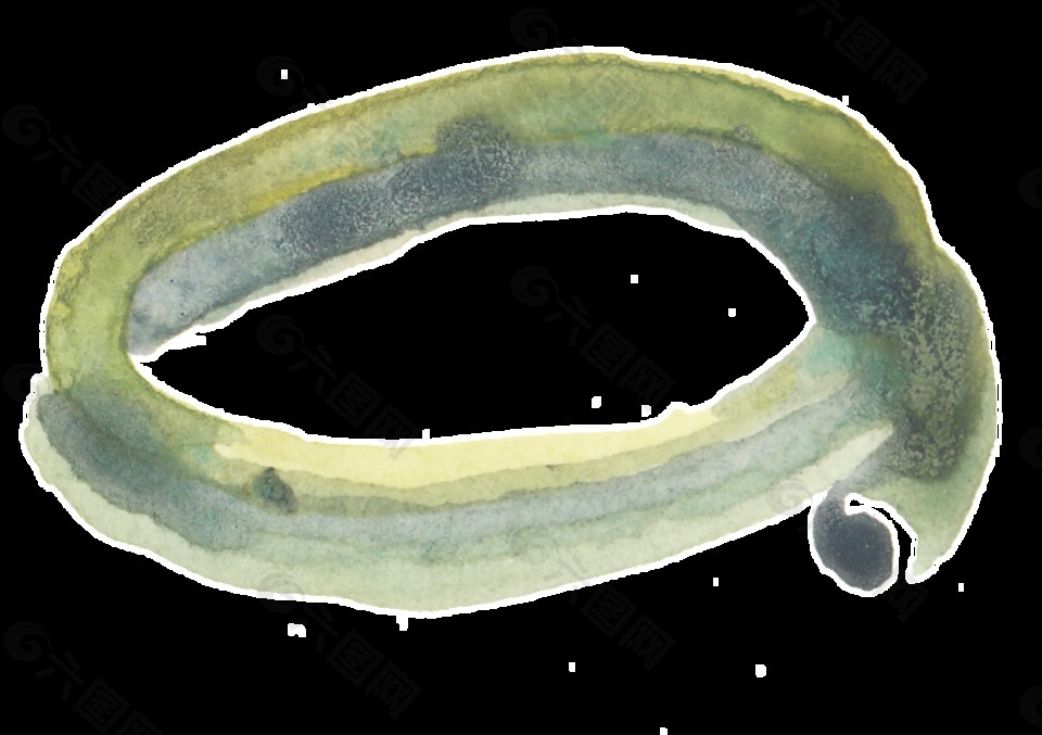 碧绿枝叶透明装饰素材