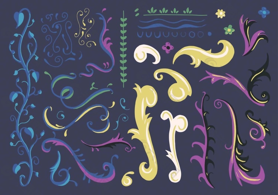 手绘小孩创作艺术涂鸦画psd源文件