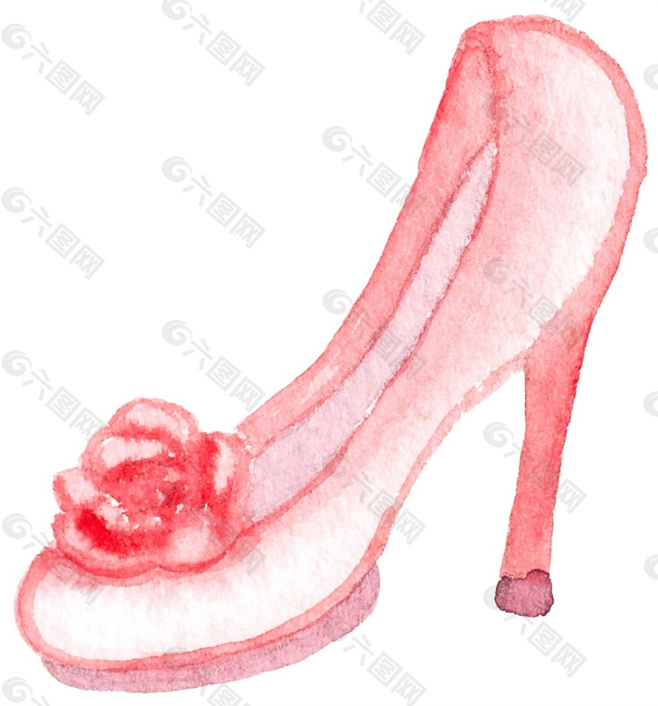 粉色水晶鞋矢量素材