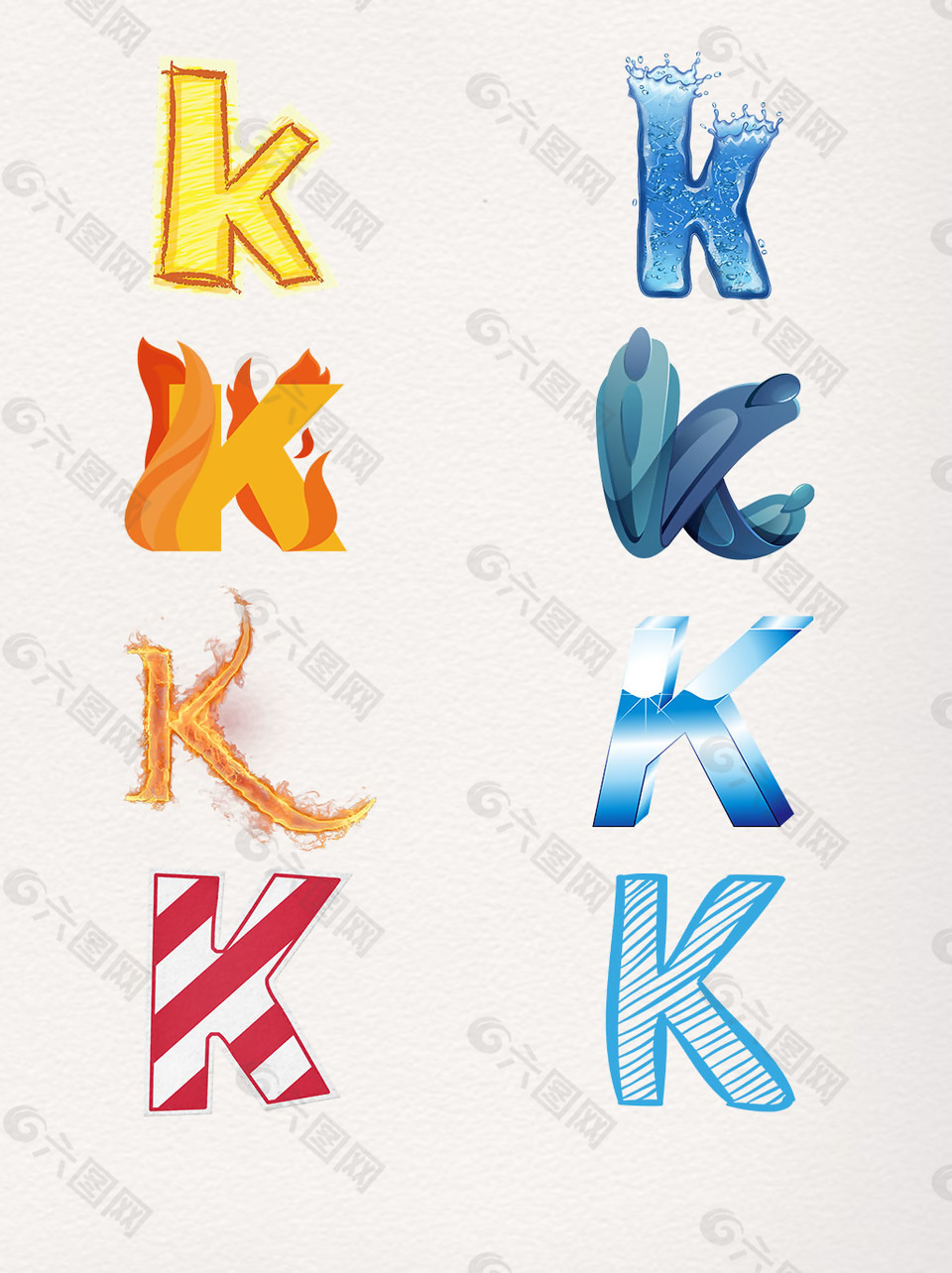 Klogo艺术字元素k商标图案图标