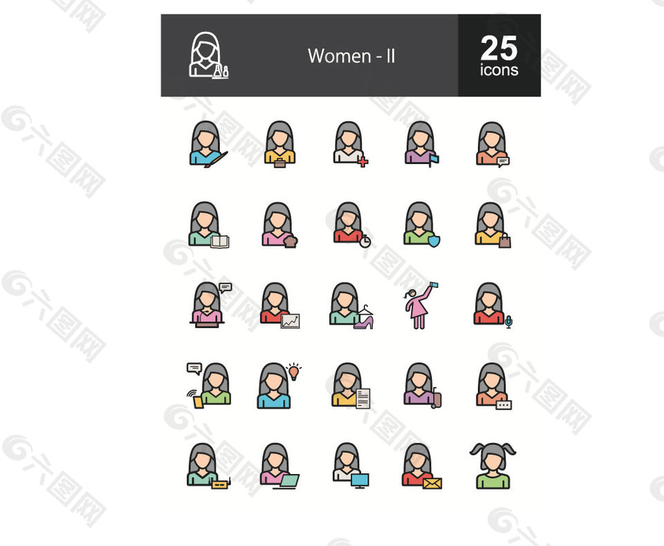 25款女人图标I