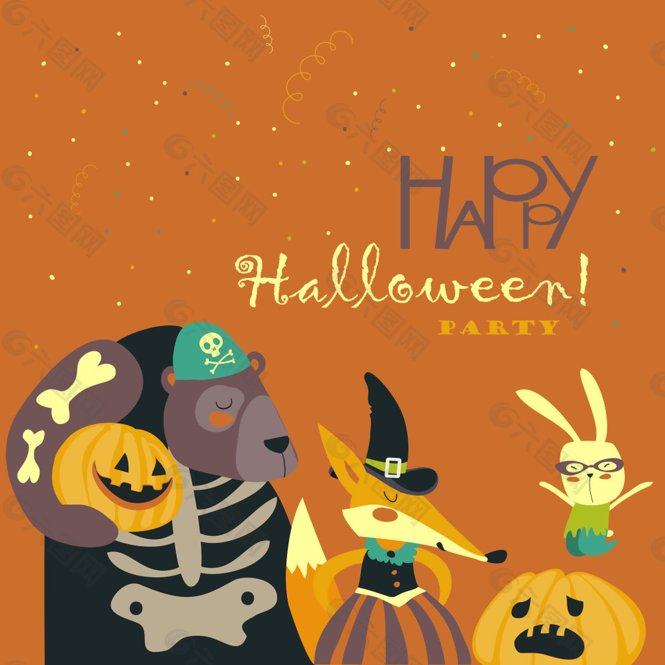 万圣节服装中的动物元素