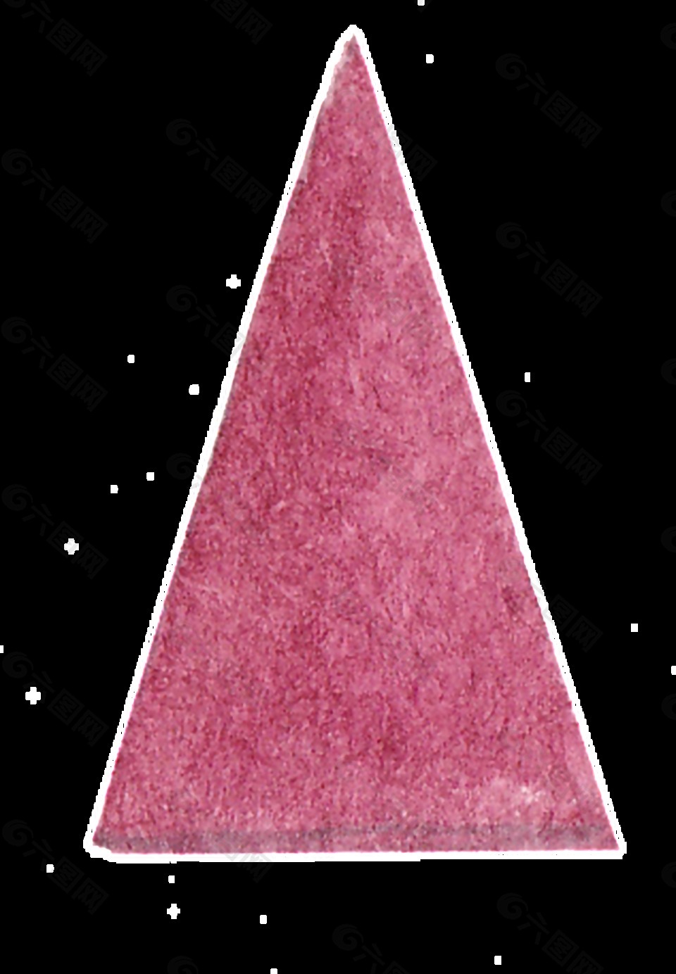 粉红三角透明装饰素材