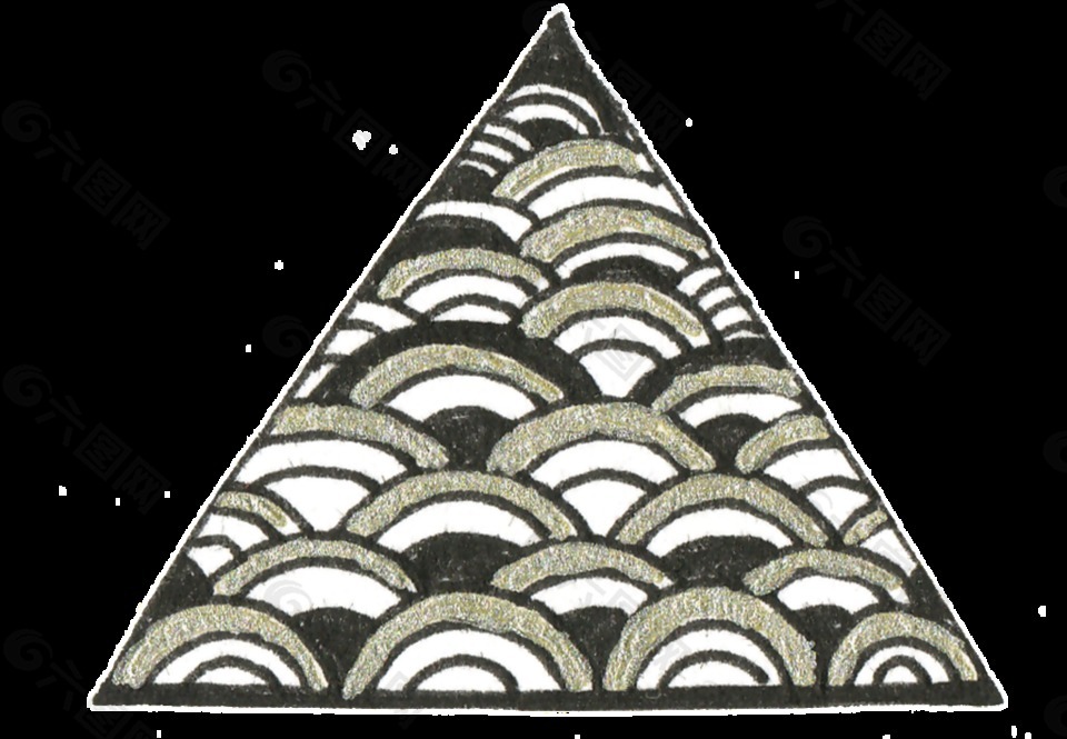 海澜三角透明装饰素材