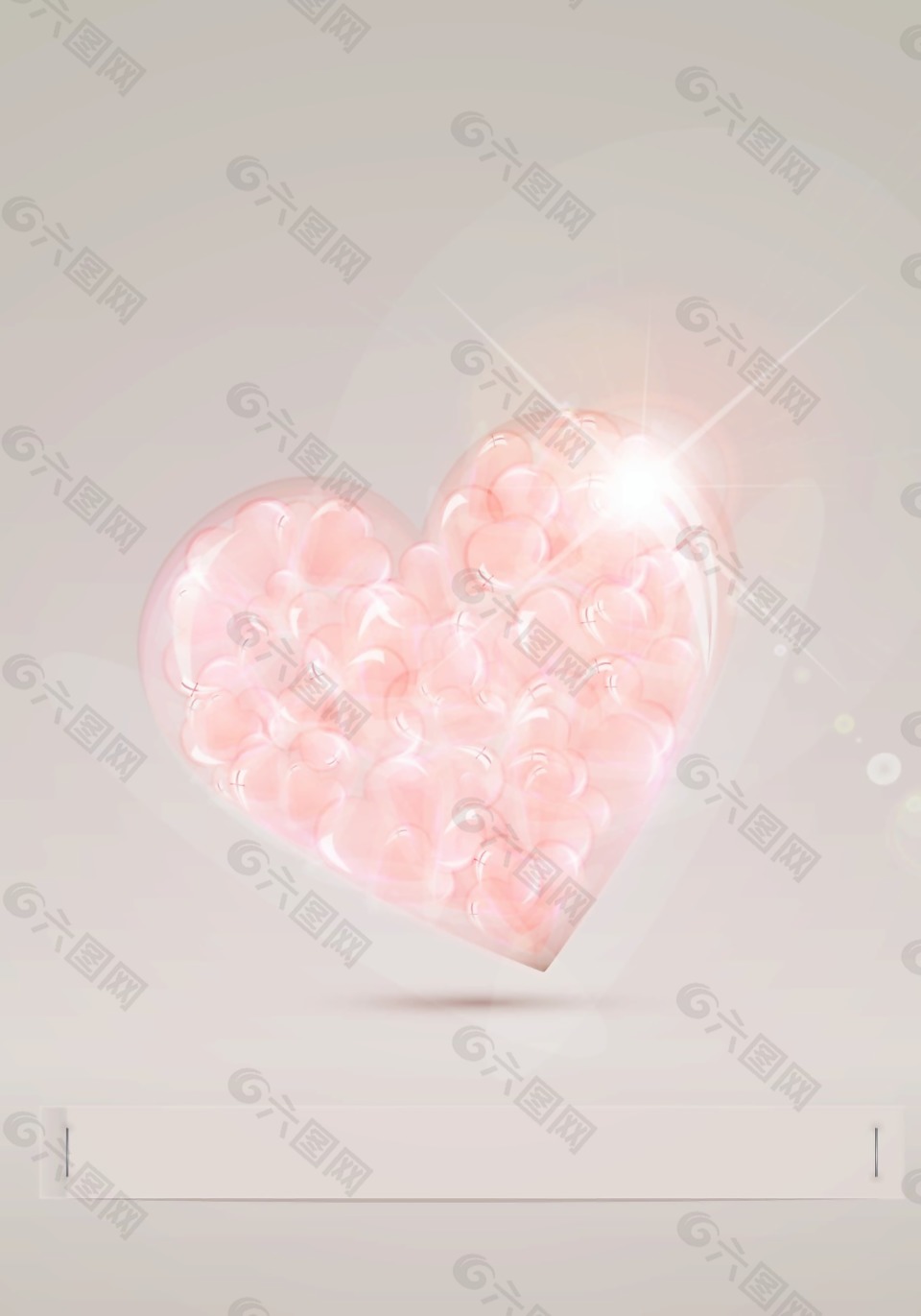 粉色心形背景装饰