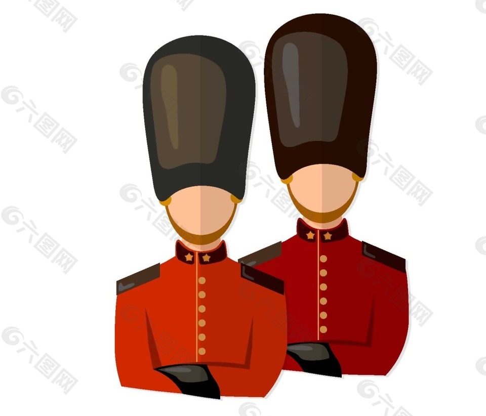 卡通英国士兵png元素