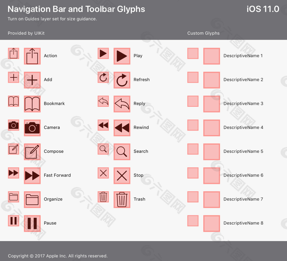 iPhone移动界面ui工具包简约psd