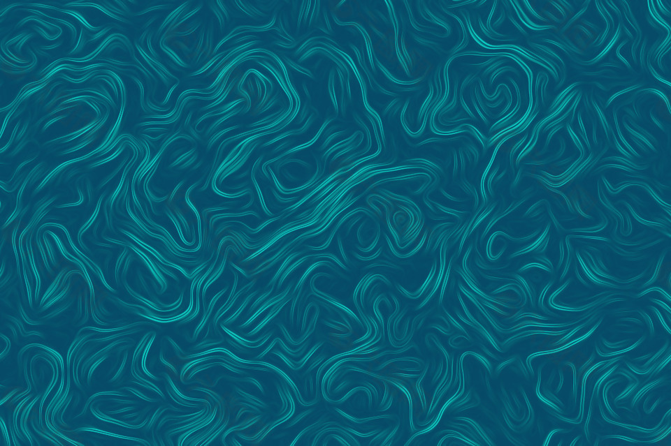 手绘蓝绿色背景素材