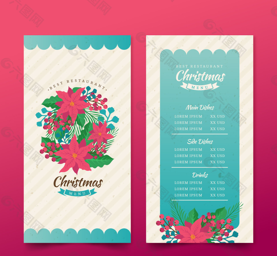 圣诞菜单模板