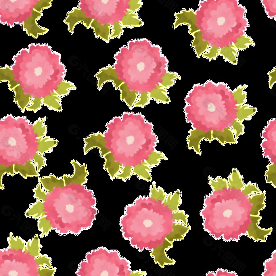 粉红花蕊卡通背景素材