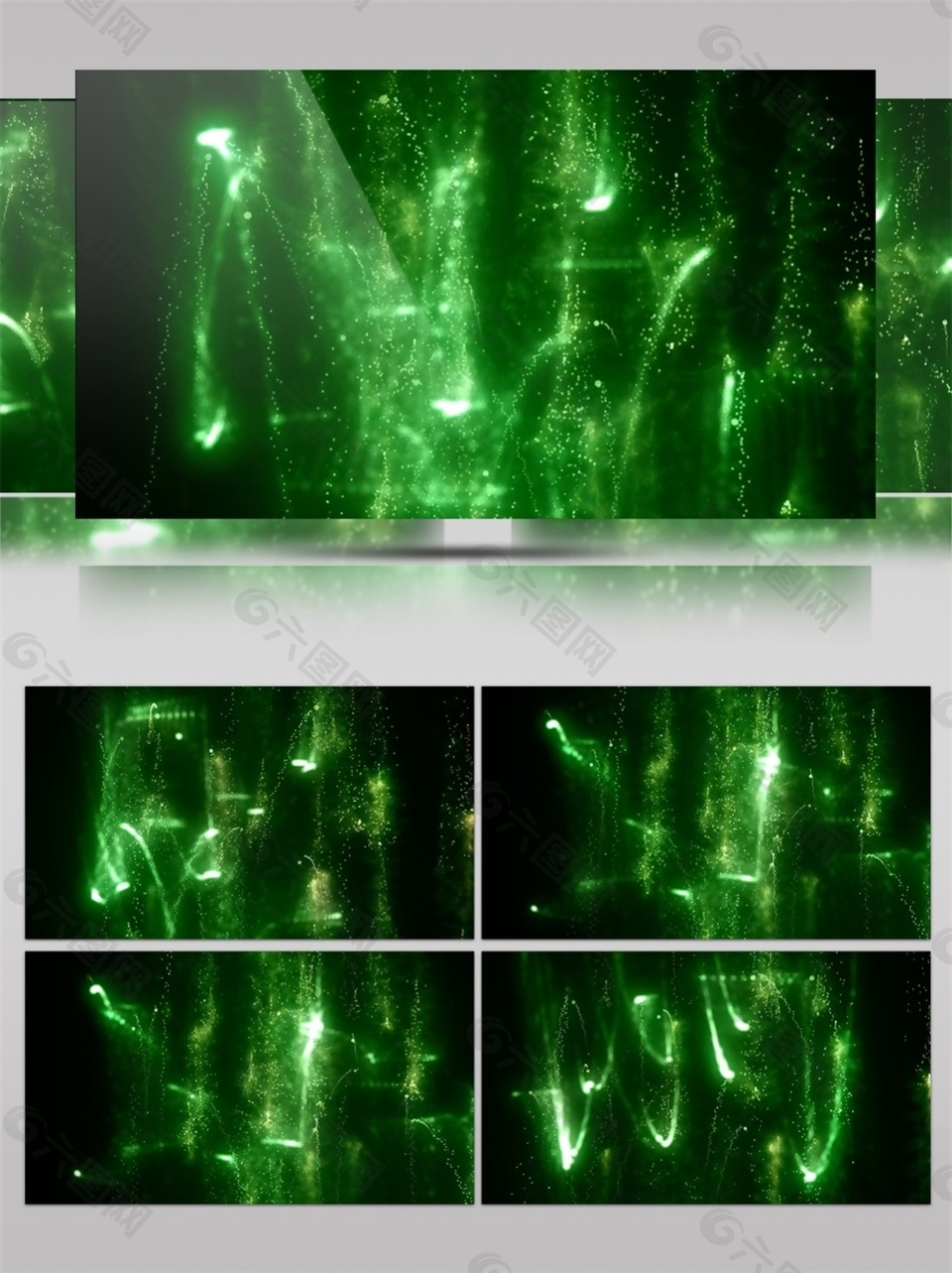 綠色光感粒子高清視頻素材視頻音效素材免費下載(圖片編號:9092459)