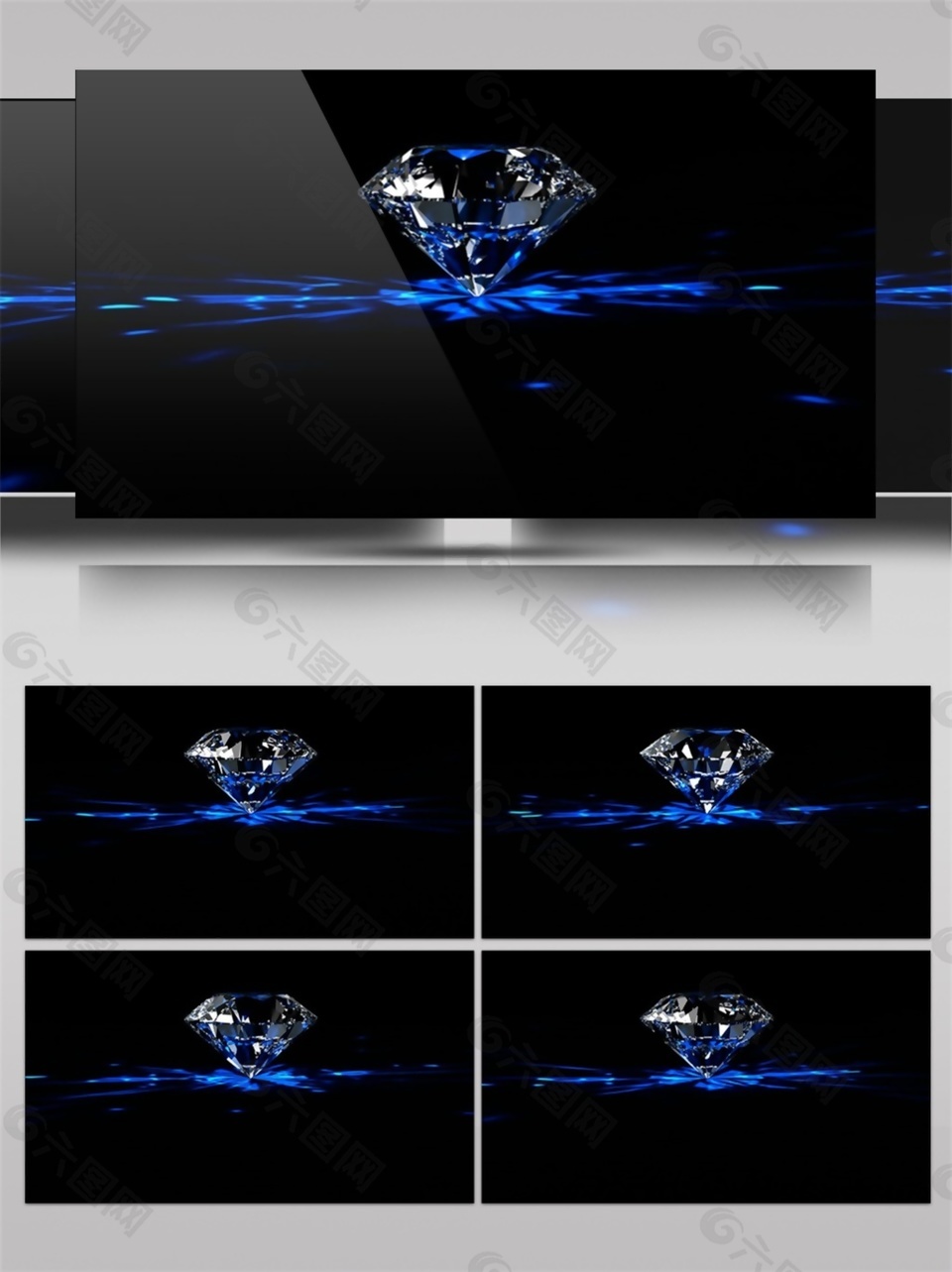 蓝色钻石高清视频素材