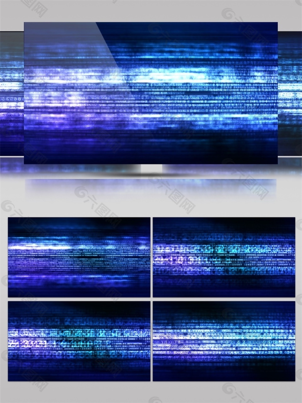 蓝色科技数字高清视频素材