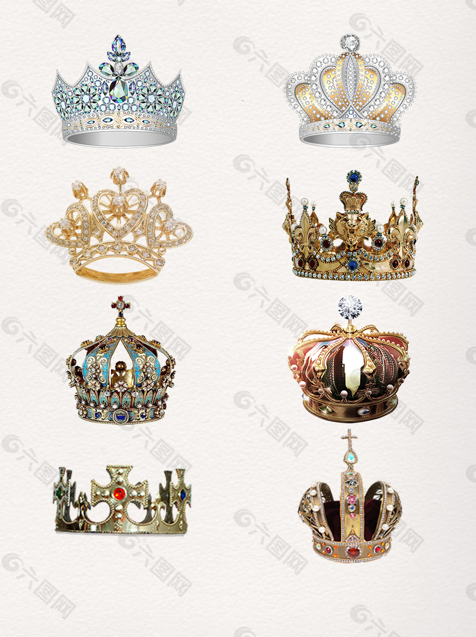 华丽的皇冠装饰图案
