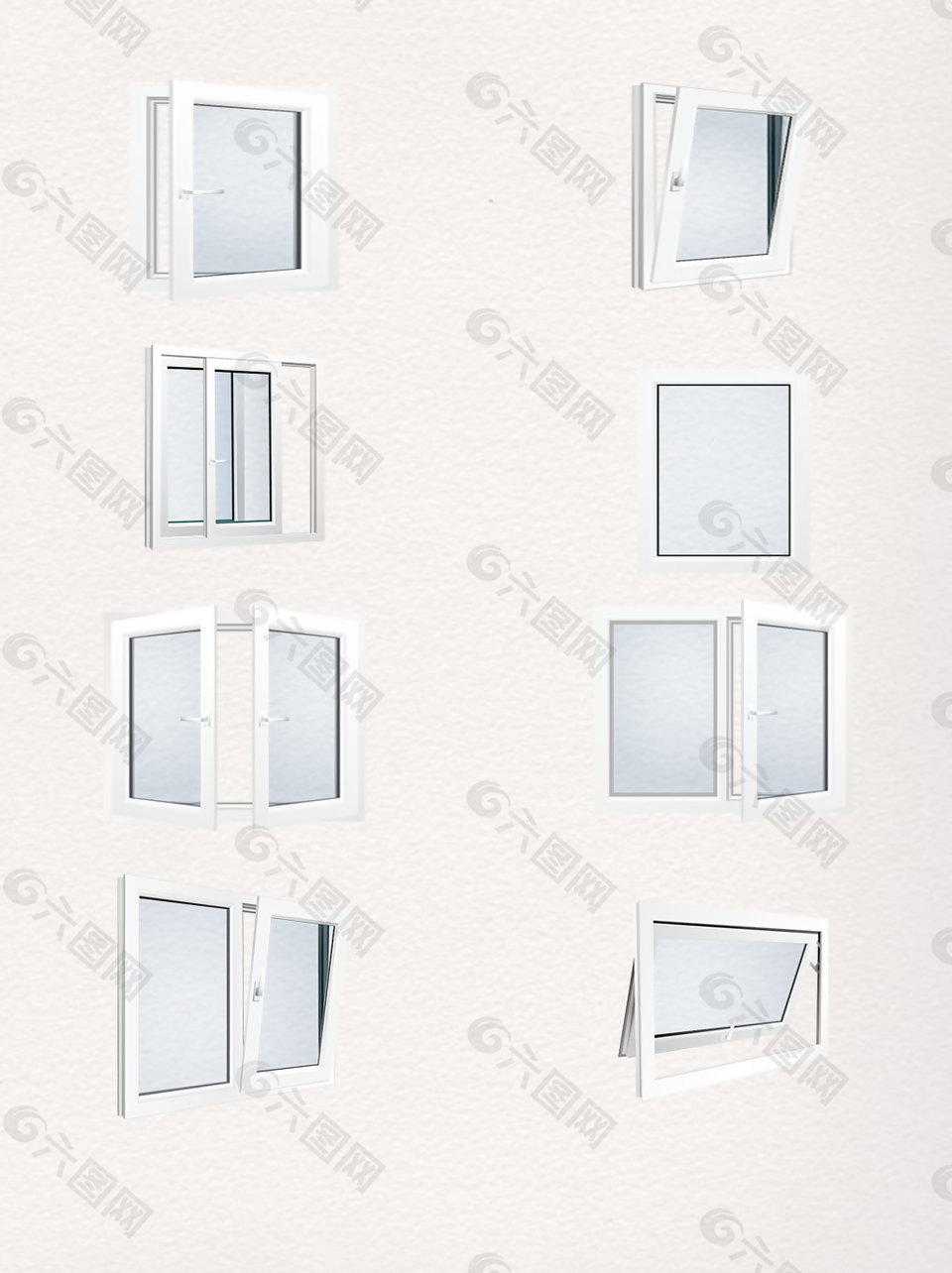 8款铝合金框制作窗户素材