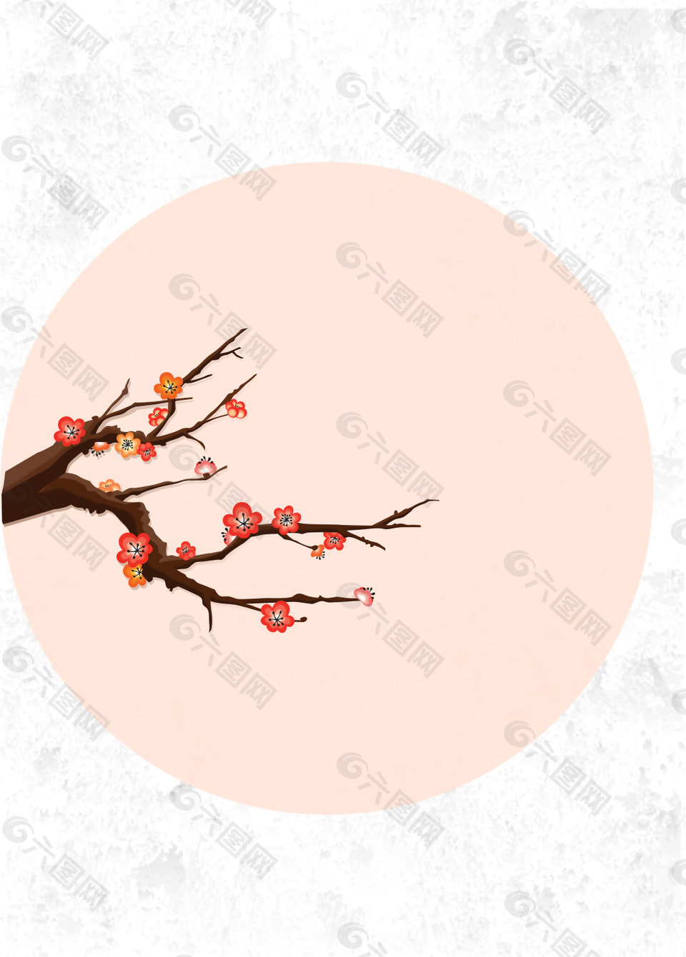 矢量秋季枫叶圆框背景