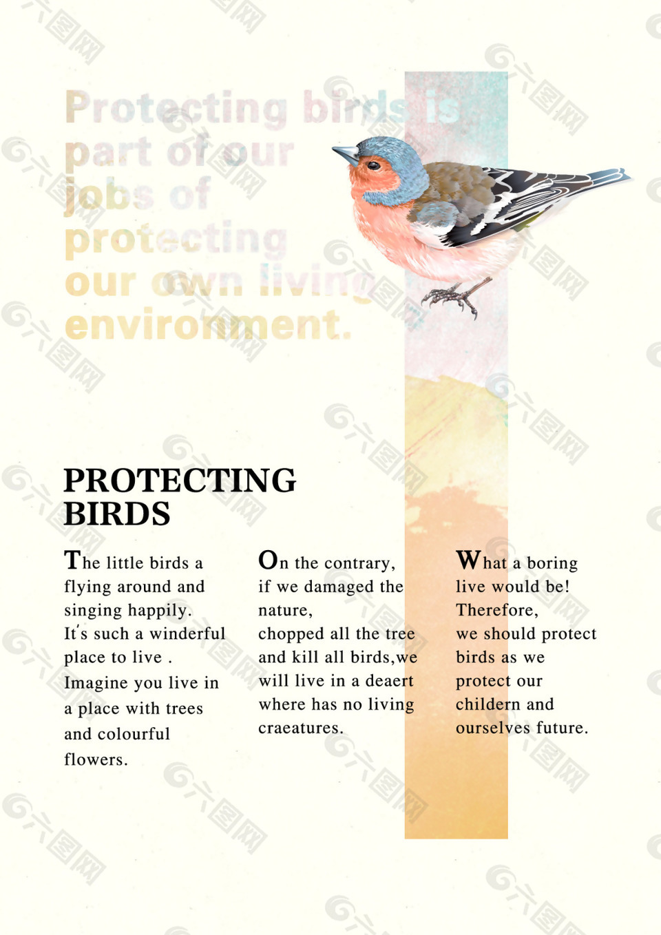 保护鸟类保护环境书籍排版海报平面广告素材免费下载 图片编号 六图网