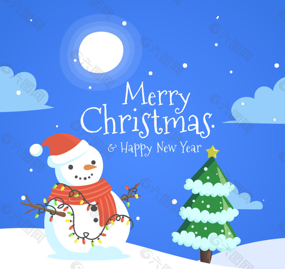 圣诞雪人冬季素材