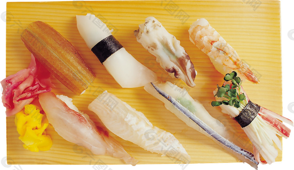 鲜美日式刺身料理美食产品实物