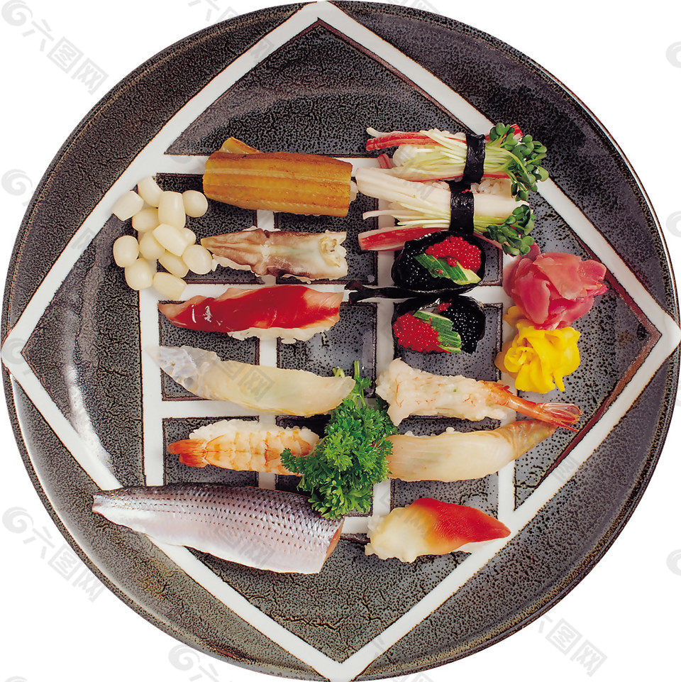 精致海鲜日式料理美食产品实物