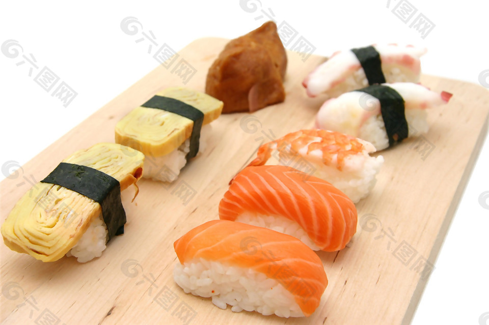 简约日式寿司料理美食产品实物