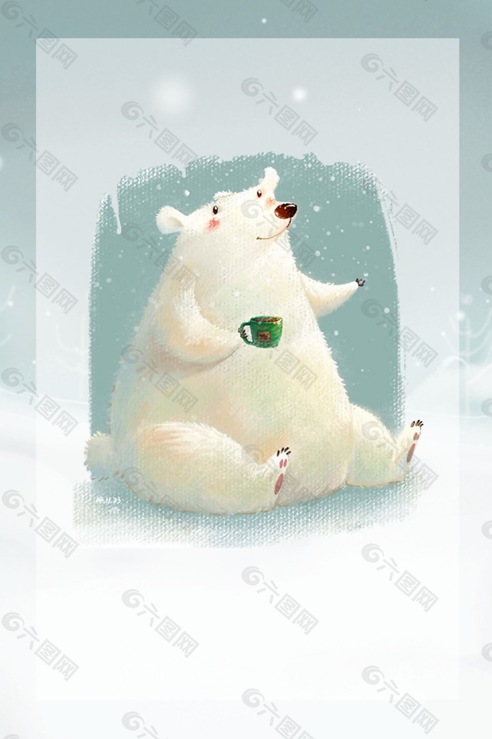 精美冬季动物海报背景设计