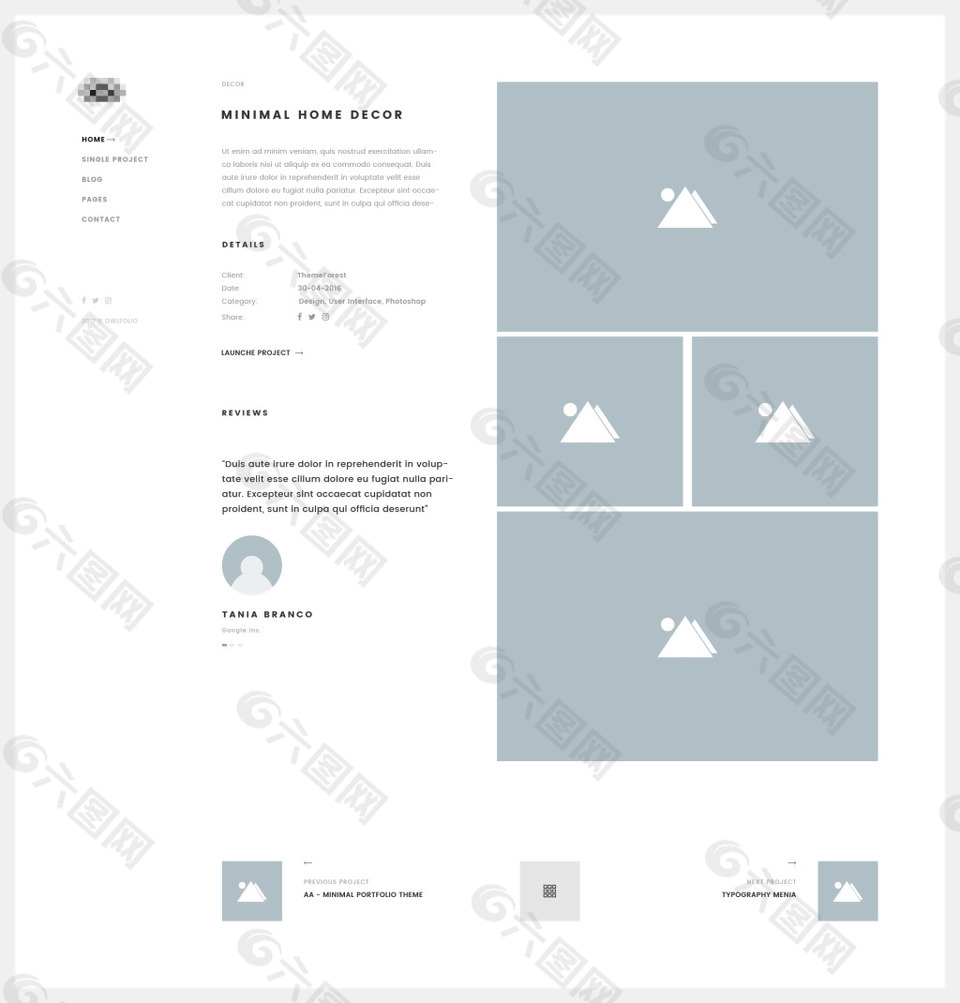 企业网站模板项目产品详情界面设计
