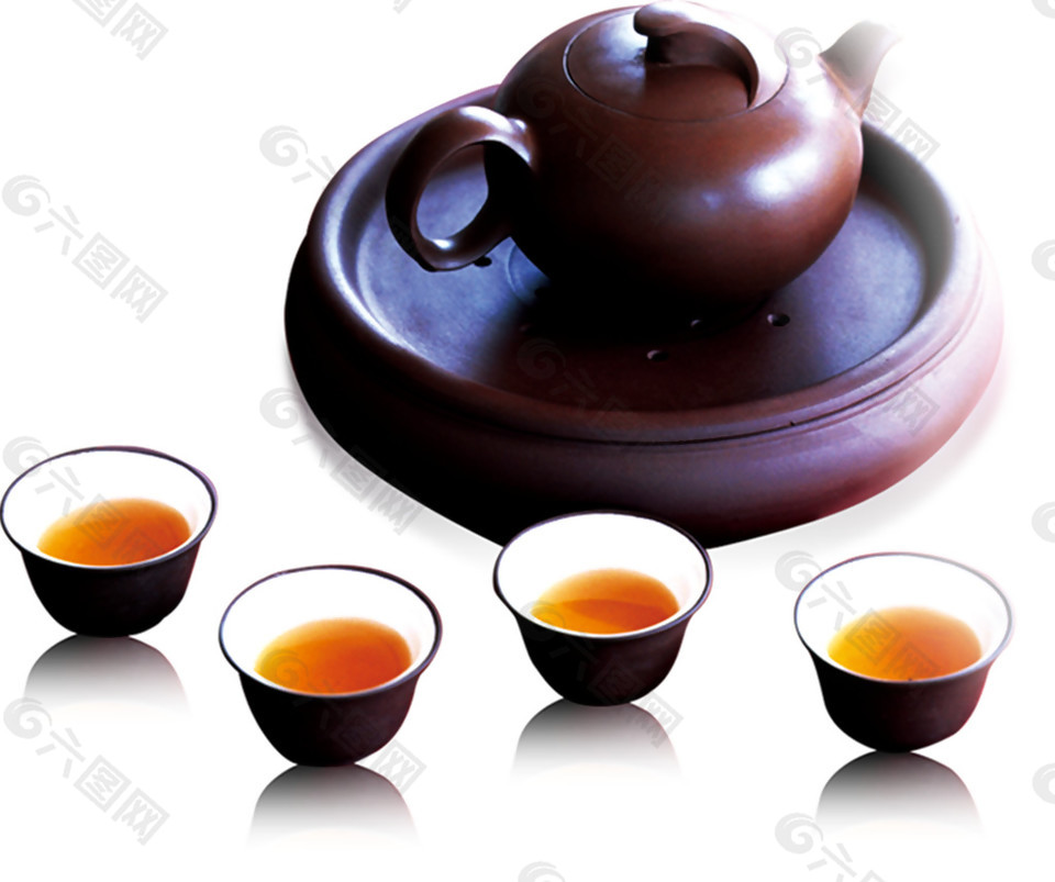 淡雅磨砂茶具产品实物