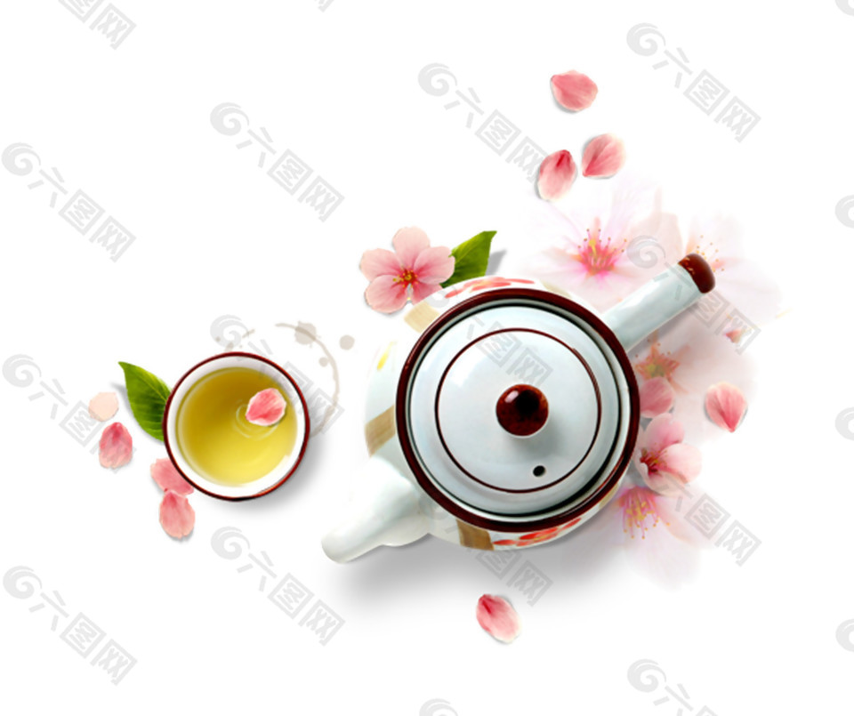 清新温婉浅色茶壶产品实物
