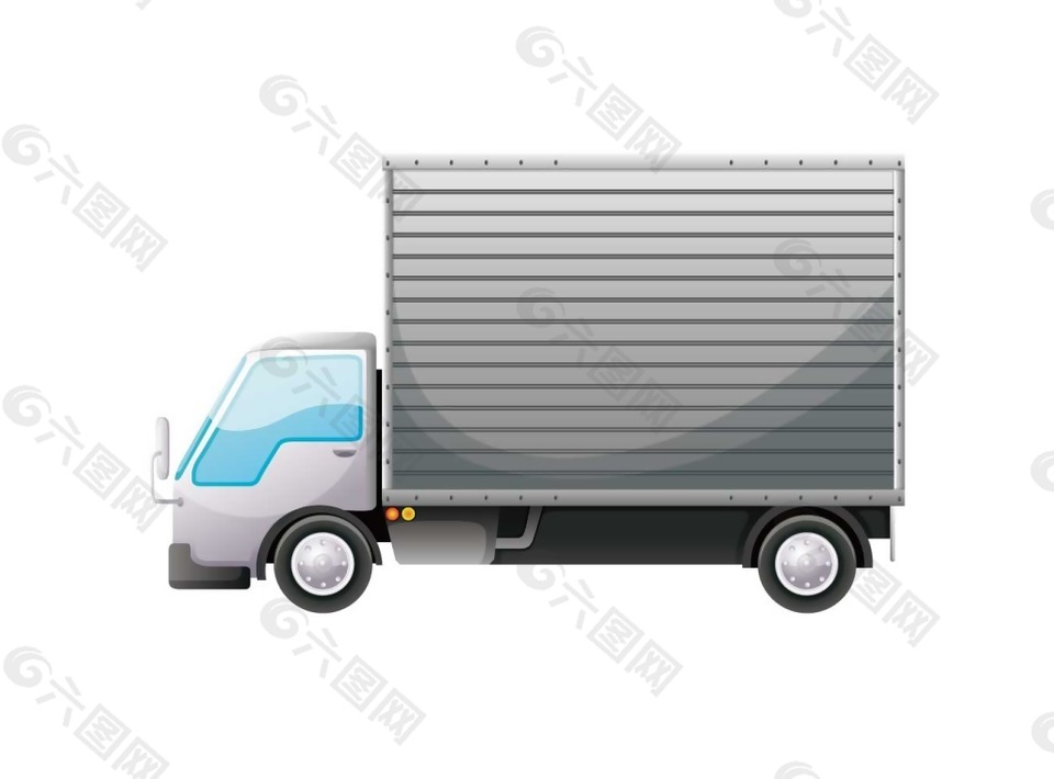 卡通拉货卡车png元素
