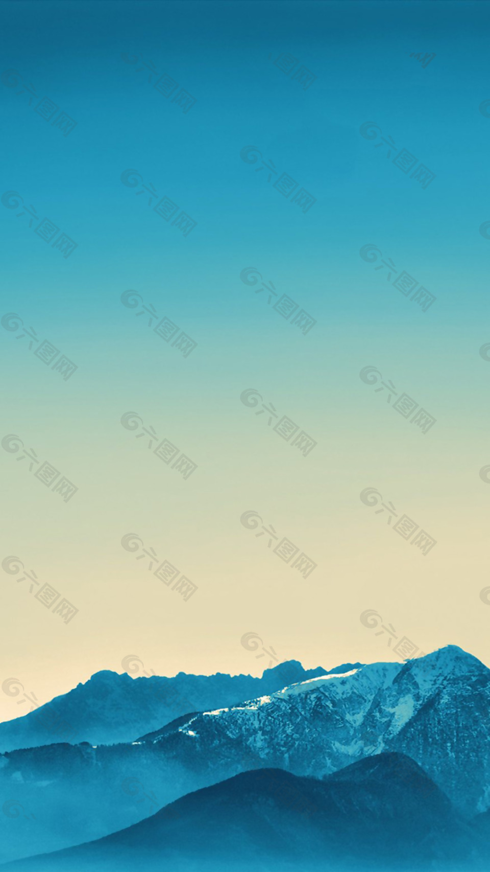 蓝色雪山景色广告背景